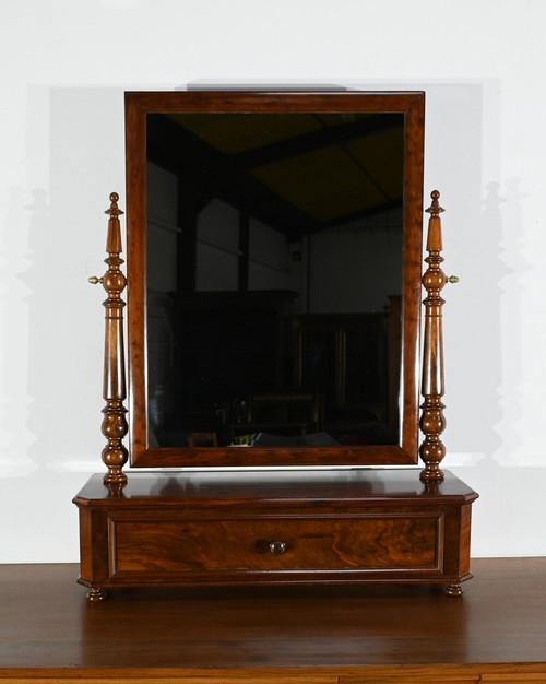 Mahogany Psyche mirror - Mid-19th century