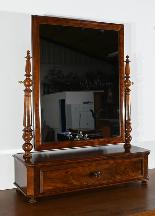 Mahogany Psyche mirror - Mid-19th century