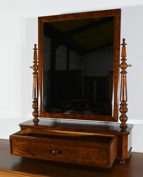 Mahogany Psyche mirror - Mid-19th century