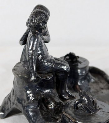  Pewter inkwell, art nouveau period – 1900