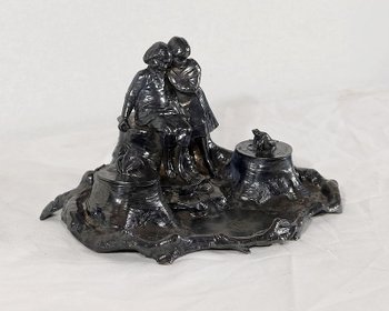  Pewter inkwell, art nouveau period – 1900