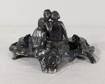  Pewter inkwell, art nouveau period – 1900