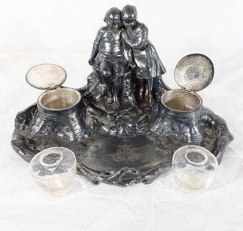  Pewter inkwell, art nouveau period – 1900