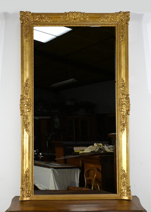 Important Gilded Leaf Mirror, Louis XIV style - Mid 19th century