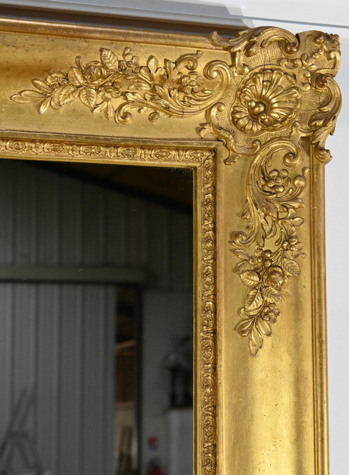 Important Gilded Leaf Mirror, Louis XIV style - Mid 19th century