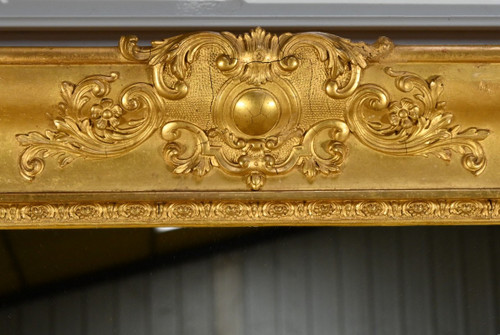 Important Gilded Leaf Mirror, Louis XIV style - Mid 19th century