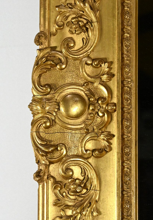 Important Gilded Leaf Mirror, Louis XIV style - Mid 19th century