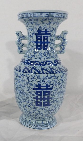  Pair of ceramic vases, China - Late 19th century