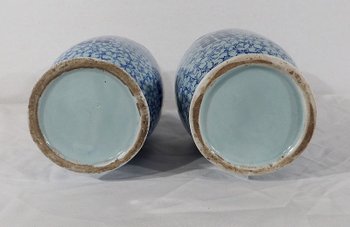  Pair of ceramic vases, China - Late 19th century