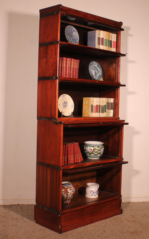 Bookcase Called Stacking Bookcase In Mahogany Of 5 Elements With Extension From Globe Wernicke