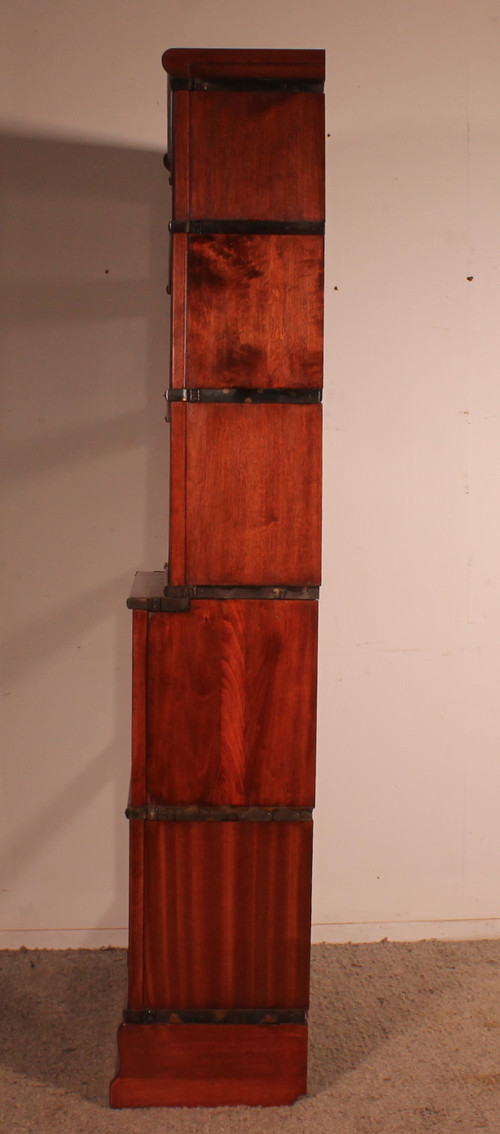 Bookcase Called Stacking Bookcase In Mahogany Of 5 Elements With Extension From Globe Wernicke