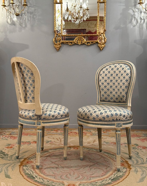 Georges Jacob, Paire De Chaises Estampillées d'Epoque Louis XVI (1739-1814)