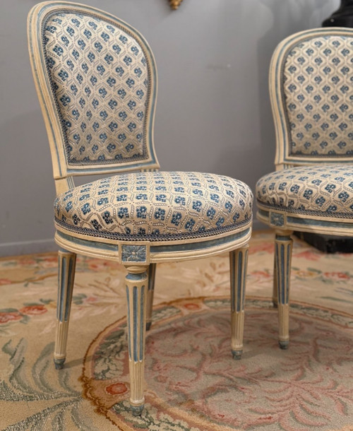 Georges Jacob, Paire De Chaises Estampillées d'Epoque Louis XVI (1739-1814)