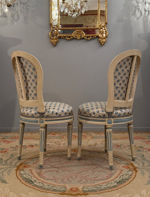 Georges Jacob, Paire De Chaises Estampillées d'Epoque Louis XVI (1739-1814)