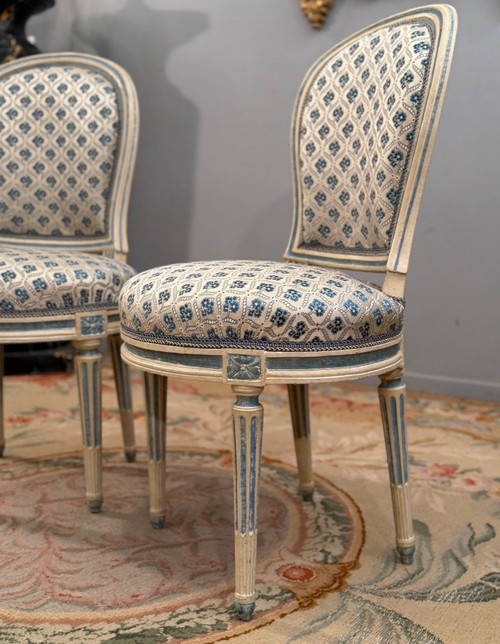 Georges Jacob, Paire De Chaises Estampillées d'Epoque Louis XVI (1739-1814)