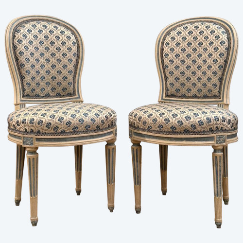 Georges Jacob, Paire De Chaises Estampillées d'Epoque Louis XVI (1739-1814)