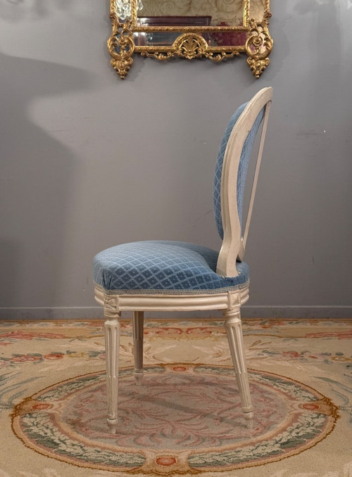 Claude Chevigny, Chaise Cabriolet Estampillée d'Epoque Louis XVI Vers 1780