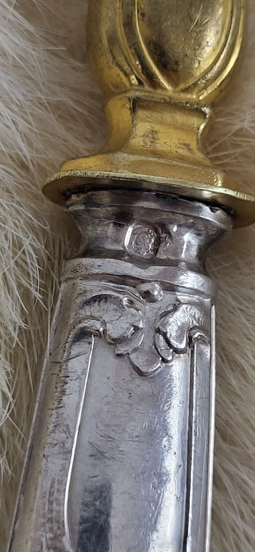 Tortenheber aus Silber / Vermeil XIX.