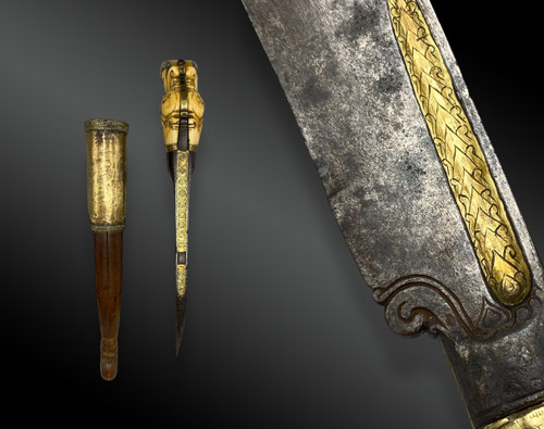 Pia-Kaeta DAGUE, with scabbard. Sri-Lanka, 18th century