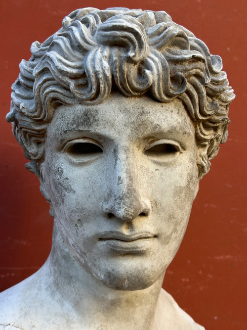 Busto L'athlète De Benevent Louvre Calco in gesso Fine XIX secolo - Antico