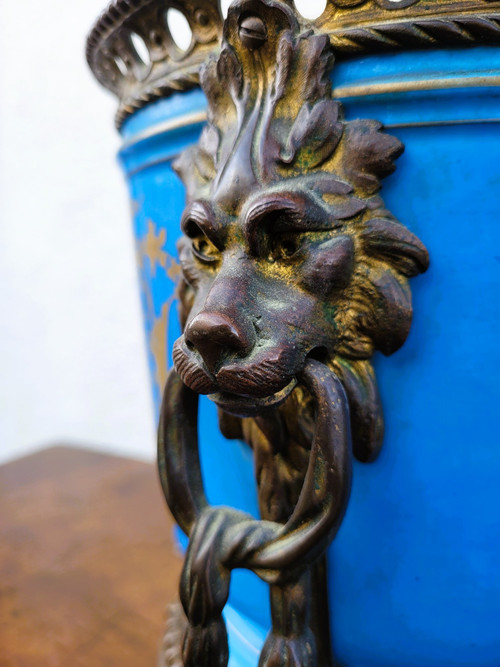 Sèvres, Pair Of Porcelain Planters, 19th Century