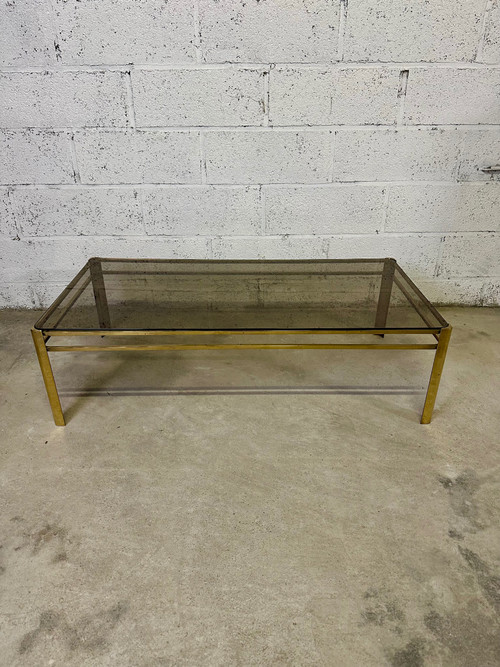 60s bronze coffee table Jacques QUINET