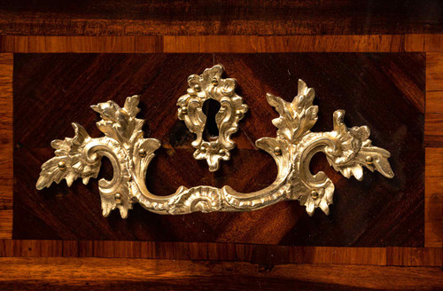 Bon Durand - Small chest of drawers in Satinwood, Rosewood and Kingwood Louis XV period circa 1765