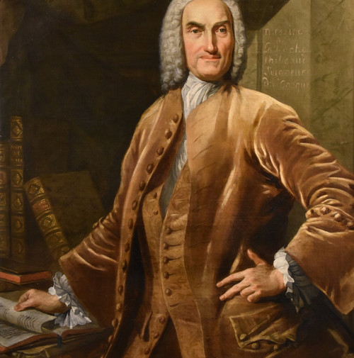 Thomas Hudson (devon 1701 - London 1799), Portrait Of A Notable In His Study