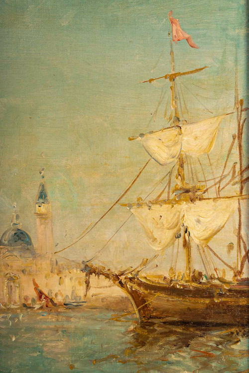 View of Santa Maria della Salute oil on canvas circa 1890