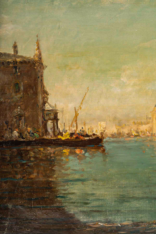 View of Santa Maria della Salute oil on canvas circa 1890