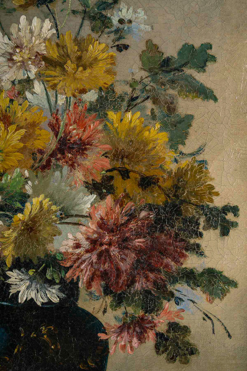 Eugène Henri Cauchois (1850-1911) Bouquet of daisies oil on canvas circa 1890