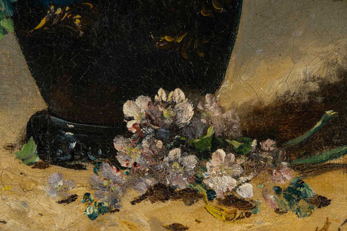 Eugène Henri Cauchois (1850-1911) Bouquet of daisies oil on canvas circa 1890