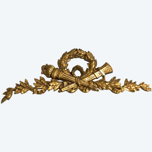 Gilt bronze Louis XVI quiver pediment /hunting /Diane