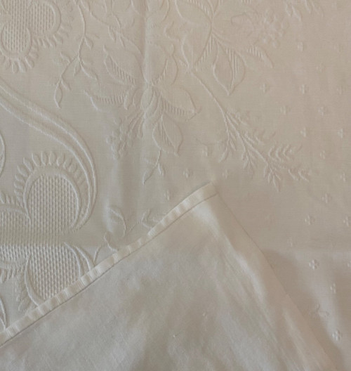 Monogrammed Cotton Wedding Blanket BC early XXth century