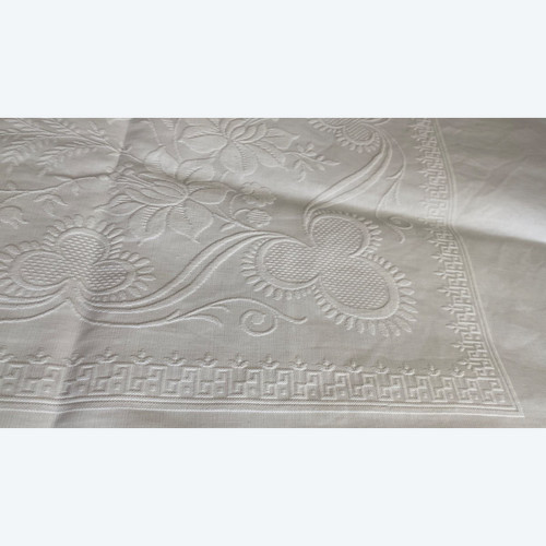 Monogrammed Cotton Wedding Blanket BC early XXth century