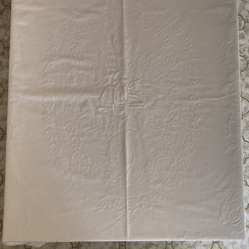 Monogrammed Cotton Wedding Blanket MJS