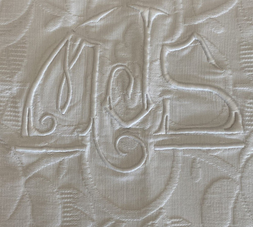 Monogrammed Cotton Wedding Blanket MJS