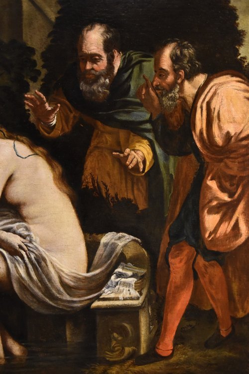 Susanna And The Old Men, Painter Active In Rome In The Early 17th Century