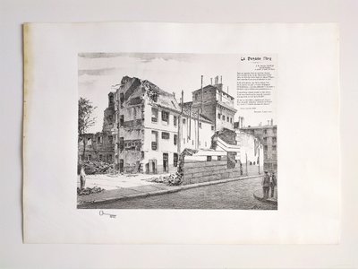  Paris La Prison De Sainte Pélagie Lithographie Ancienne 19.