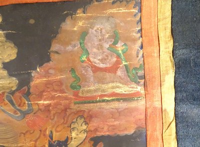 Thangka Tibétain Peinture Bouddhiste Mahakala 6 Bras Dharmapala Tibet 18è