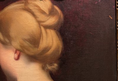 Ecole Française Impressionniste - Nuque De Femme Blonde à la broche, circa 1890