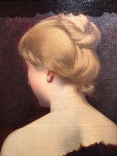 Ecole Française Impressionniste - Nuque De Femme Blonde à la broche, circa 1890