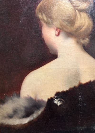 Ecole Française Impressionniste - Nuque De Femme Blonde à la broche, circa 1890