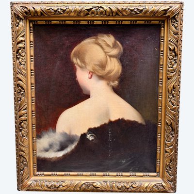 Ecole Française Impressionniste - Nuque De Femme Blonde à la broche, circa 1890