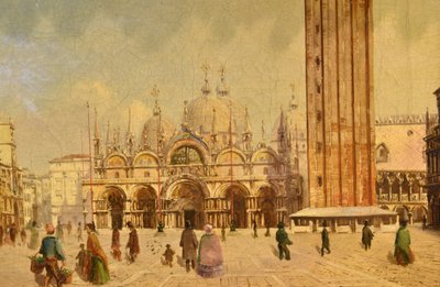 Veduta di Venezia con Piazza San Marco, Pittore vedutista dell'Ottocento