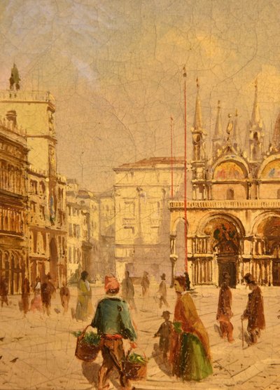 Veduta di Venezia con Piazza San Marco, Pittore vedutista dell'Ottocento