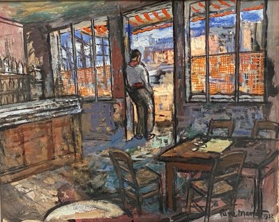 Disegno su carta di Pierre Manat Bar marin 1932