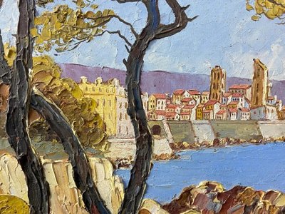 Tableau signé Xavier SAGER 1881-1969 vue de Nice Paire possible