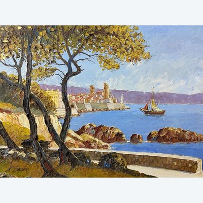 Tableau signé Xavier SAGER 1881-1969 vue de Nice Paire possible