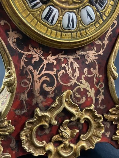 Orologio a cartello in stile Boulle del XIX secolo, periodo Napoleone III